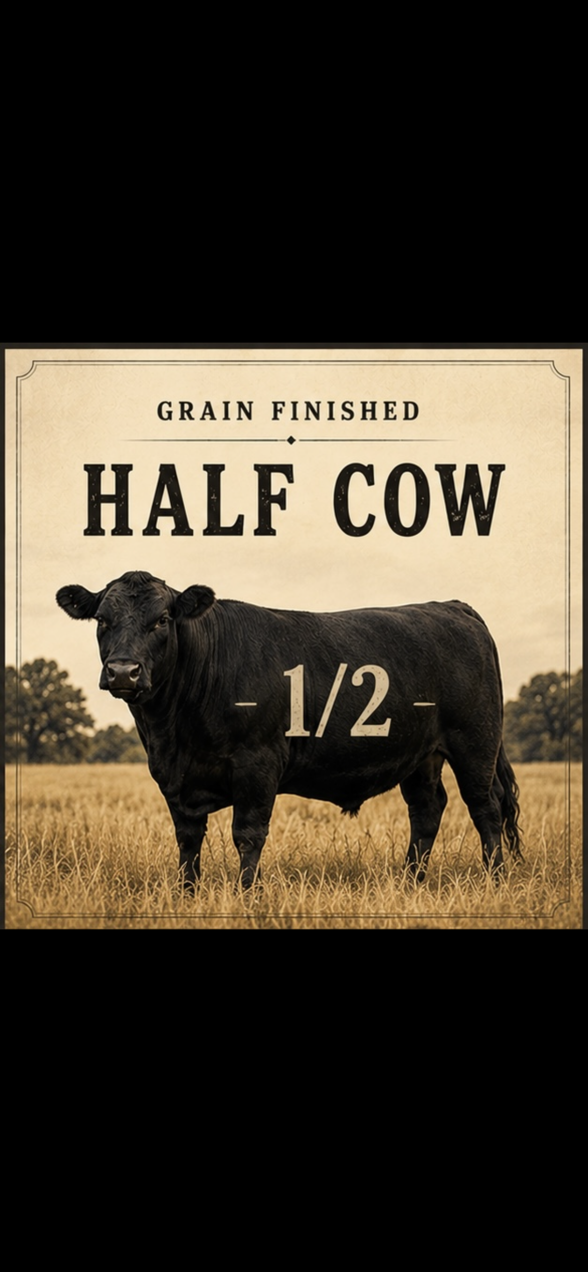 Grain-Finished Half Cow – DEPOSIT
