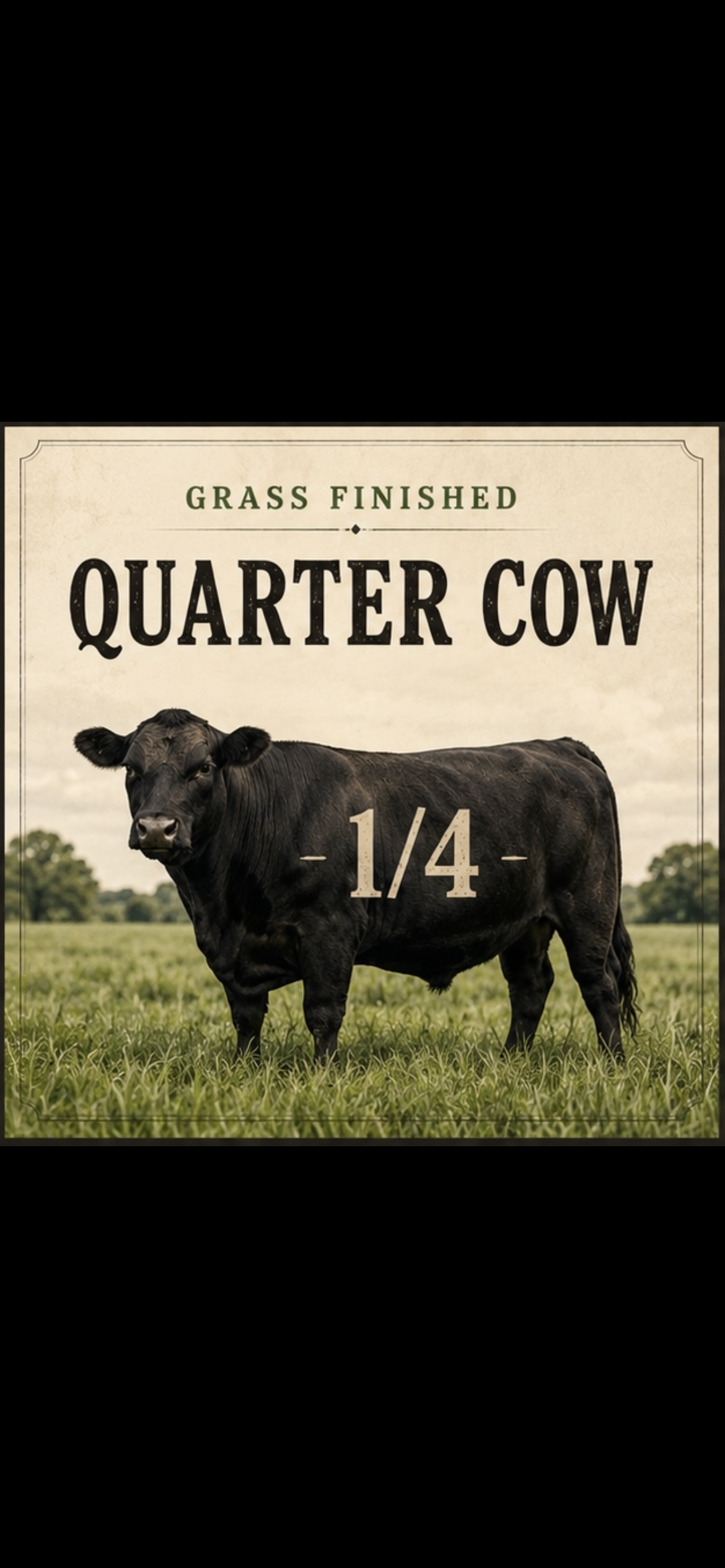 Grass-Finished Quarter Cow – DEPOSIT