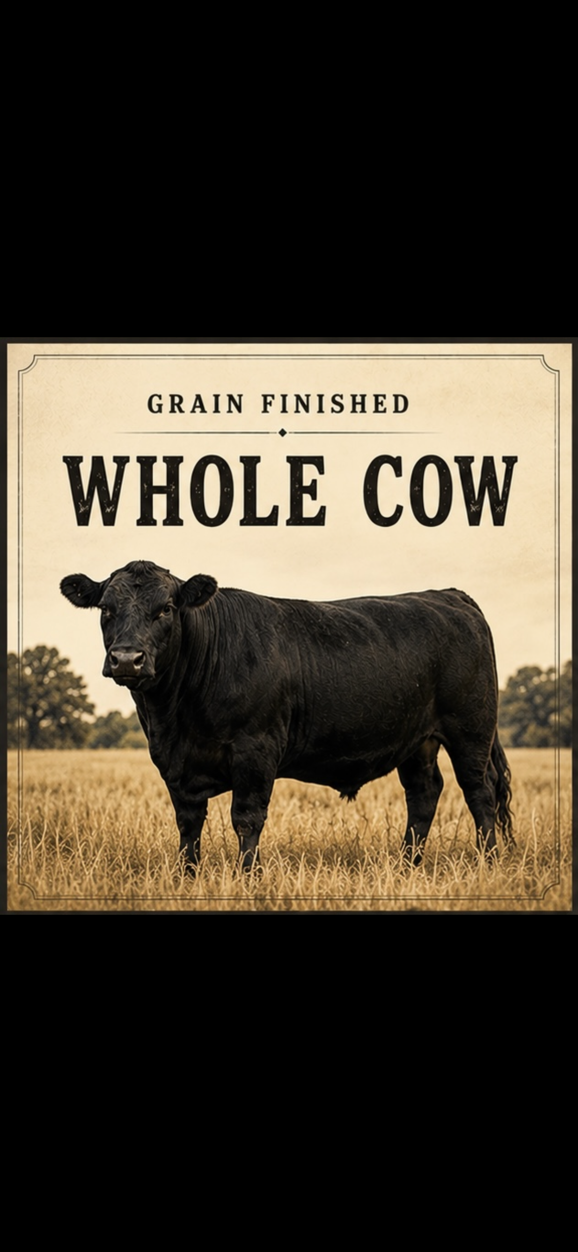 Grain-Finished Whole Cow - DEPOSIT